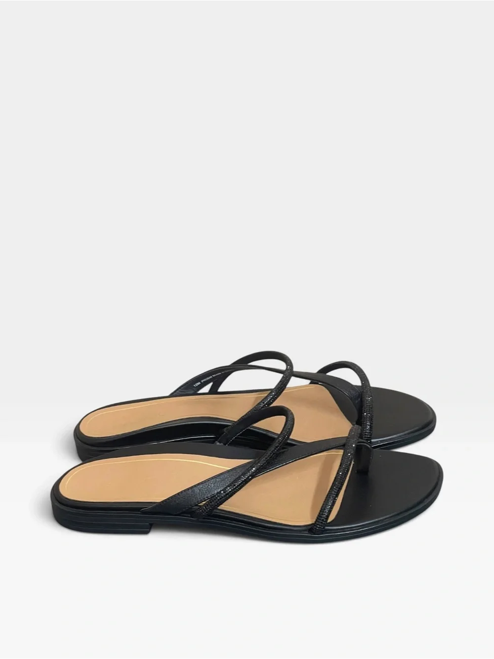 Vionic Prism Sandals Leather Crystal Orthotic Black Size 10 M
